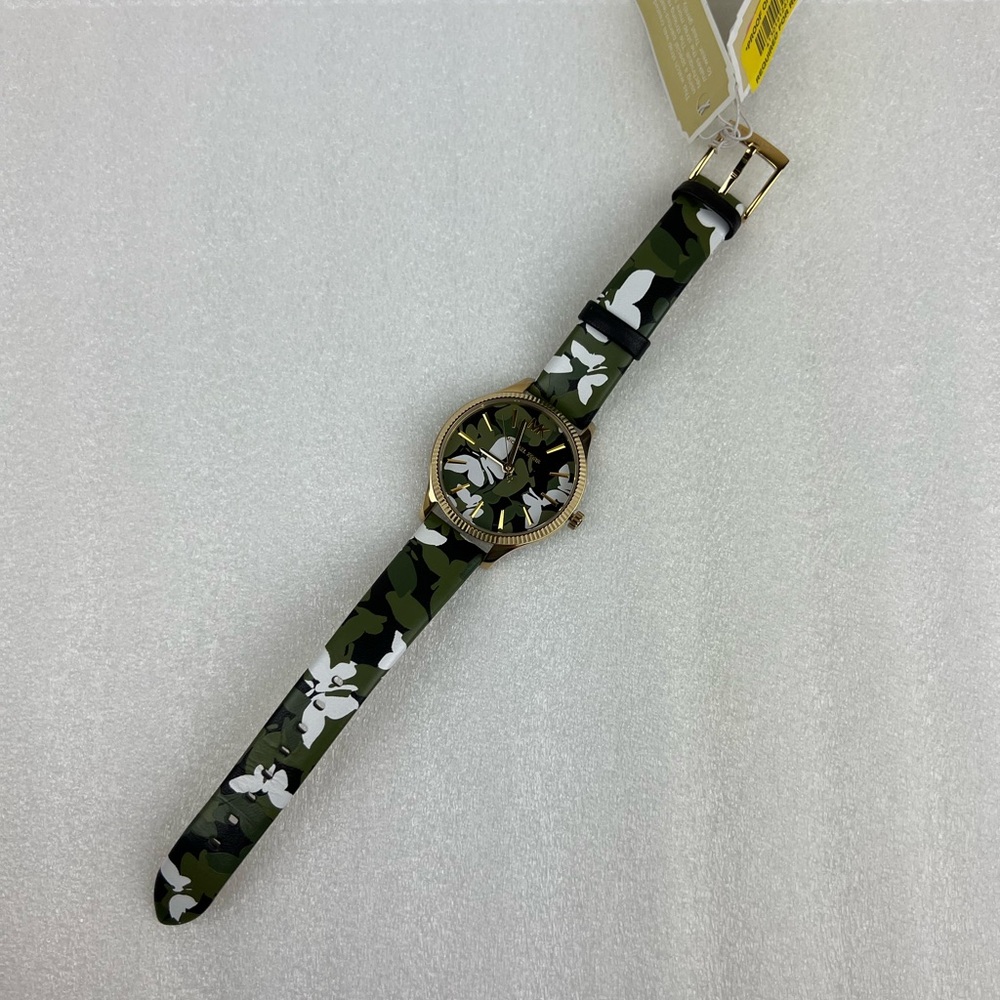 ( no battery) Michael kors Lexington Green Floral 36mm Watch - Picture 2 of 5